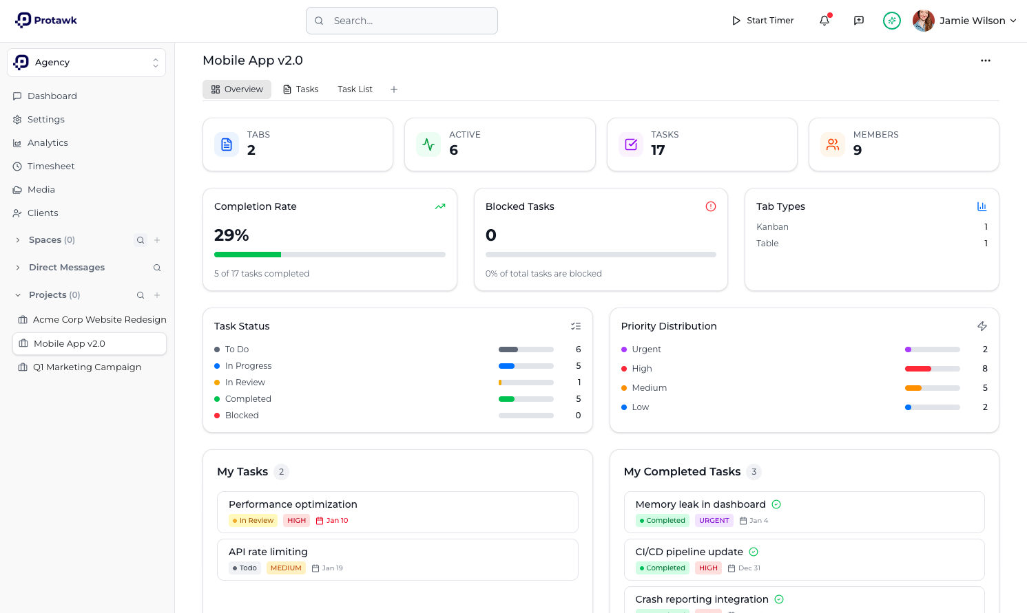 Protawk projects — Organize everything your way